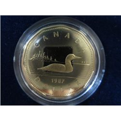 July 1987 certified & Royal mint sealed loonie
