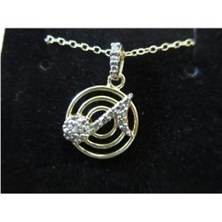 Sterling silver & gold musical note necklace