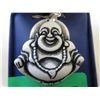 Image 1 : Large 2" sterling silver Buddha necklace