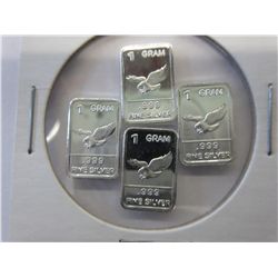 4 x .999 Solid silver - American eagle bars
