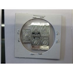5 x .999 Silver- Free Mason's All Seeing Eye bars