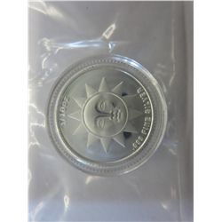 .999 Silver round - Sun
