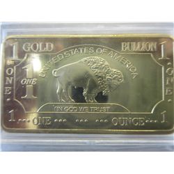 .999 Gold clad  - American buffalo bar