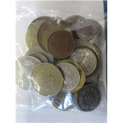 Bag of misc world coins