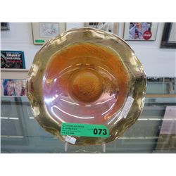 Vintage iridescent marigold bowl