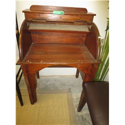 Vintage small scale roll top desk