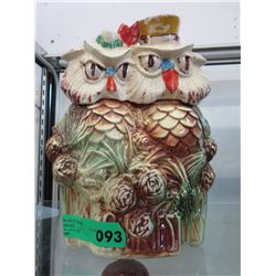Vintage McCoy "Mr. & Mrs Owl" cookie jar