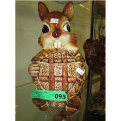 Vintage glazed Rabbit cookie jar