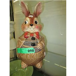Vintage glazed ceramic  Rabbit cookie jar