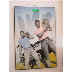 1950s poster on board