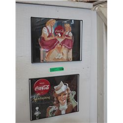 2 Coca Cola advertising prints