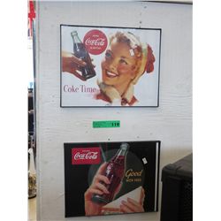 2 Coca Cola advertising prints