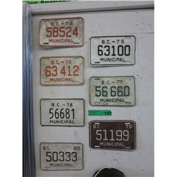 7 BC motorcycle license plates