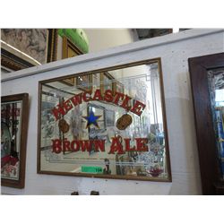 Newcastle brown ale wall mirror