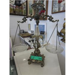 Brass and crystal decorative scales