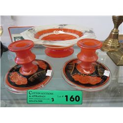 3 Vintage glass pieces