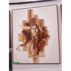 Acrylic on canvas - First Nation's man