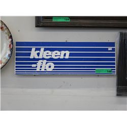 kleen-flo tin advertising sign