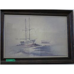 Framed print of a ship