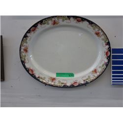 Large china platter by Bishop Stonier