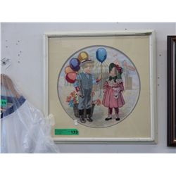 Needlework picture - Children at the circus