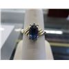 Image 1 : 14KT yellow gold Diamond & Sapphire ring