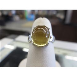 Golden Beryl ring, classic solitaire design