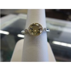 Diamond & Citrine ring