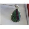 Image 1 : Ruby Zoisite pendant & chain