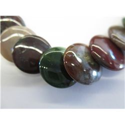 Custom Necklace, hand-knotted round beads & discs