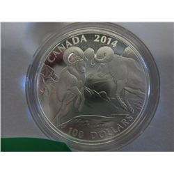 2014 Canadian $100.00 silver coin