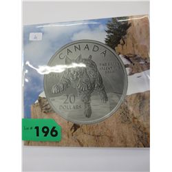 2013 Canada silver $20.00 coin, Bobcat design