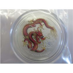 2012 Year of the Dragon Australian 50 cent coin