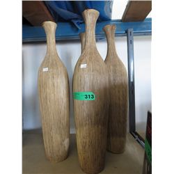 Four clay vases