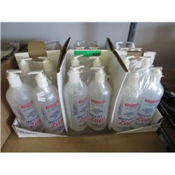 Case of hand sanitizer gel pump bottles