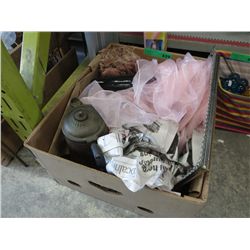 Box of decorative household items