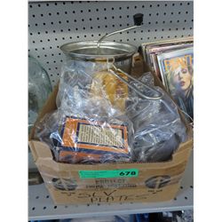 Box of decorative & household items