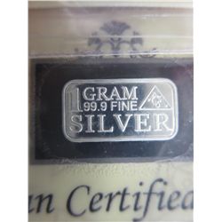 Lot of 4 x 0.999 Silver Bars
