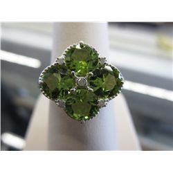 Peridot & Diamond Cocktail Ring
