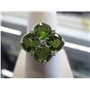 Image 1 : Peridot & Diamond Cocktail Ring