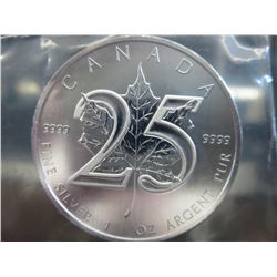 25th Anniversary Royal Canadian Mint Silver Round
