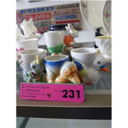 4 Vintage egg cups - Japanese