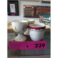 3 English egg cups