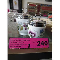 2 Egg coddlers - Royal Worcester