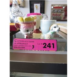 3 Vintage Japanese egg cups
