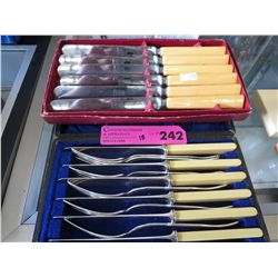 2 Vintage cutlery sets