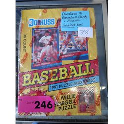 Donruss 91 baseball cards & puzzle