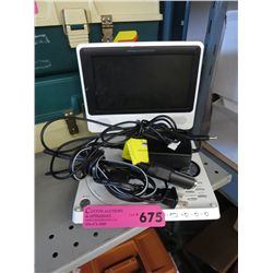 Portable LG DVD player with adapter