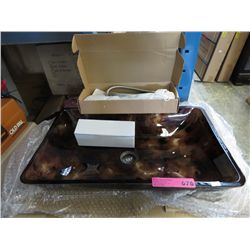 Art glass lavatory sink
