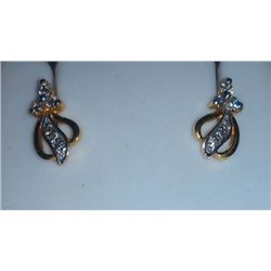 2.65g Earring Made of 18Kt Gold ,0.23 Ct Diamond